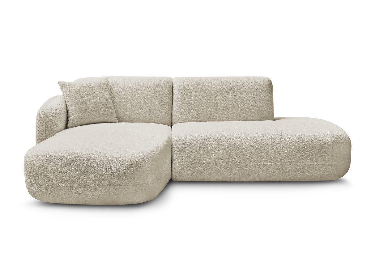 Bobochic Anda Ecksofa 241 × 163 cm Chenille Beige Ecke links