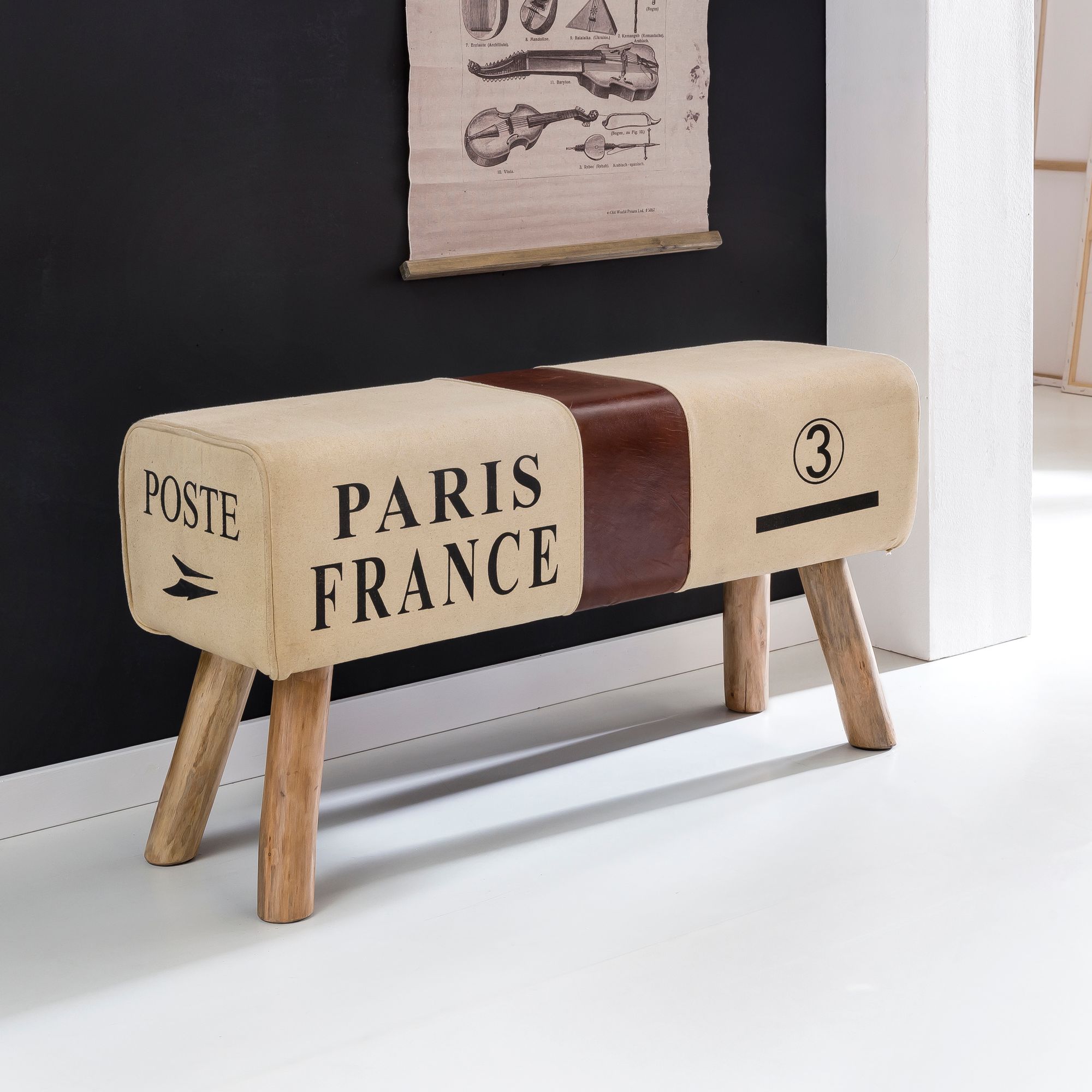 Sitzbank Dalvik Stoff Braun 91 × 30 × 51 cm