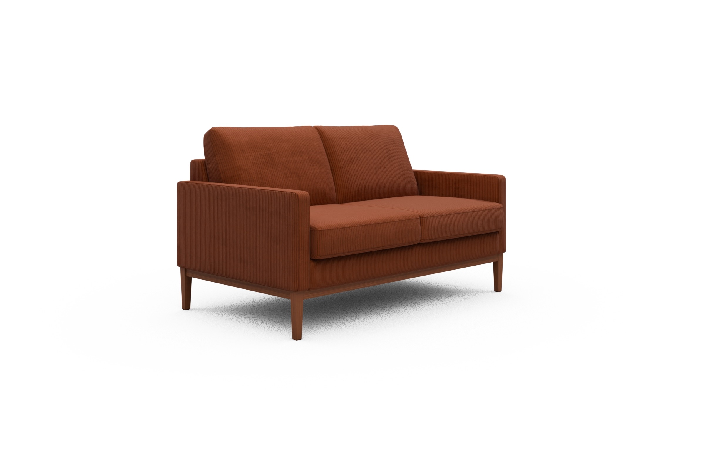 Sofa Bodo 2-Sitzer Corduroy-Burnt-Orange