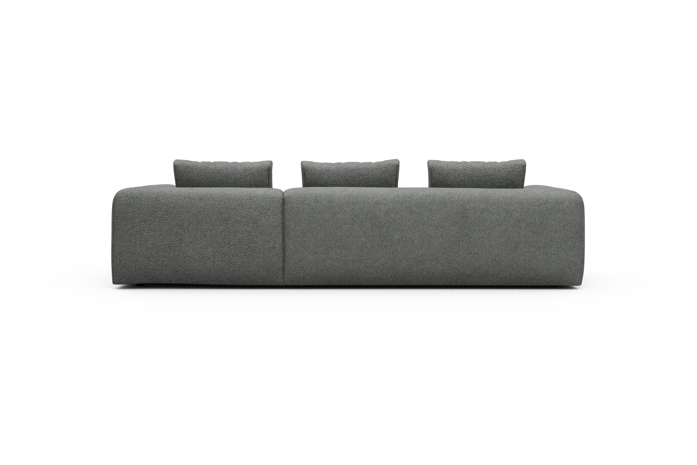 Ecksofa Fred Chaiselongue rechts mit 2,5-Sitzer Vanora-Warm-Grey