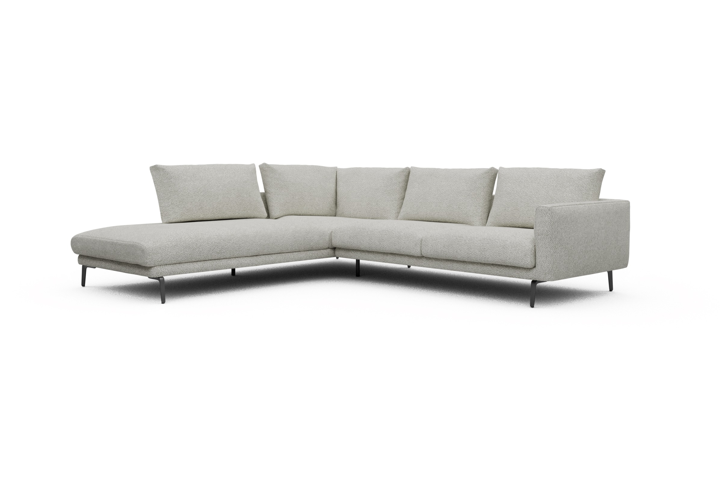 Ecksofa Karl Relax-Ecke links mit 2,5-Sitzer Vanora-Warm-Sand
