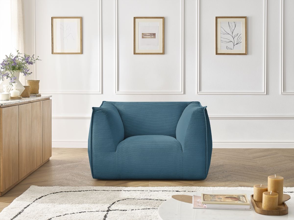 Bobochic Giorgia Sessel Cordsamt Hellblau