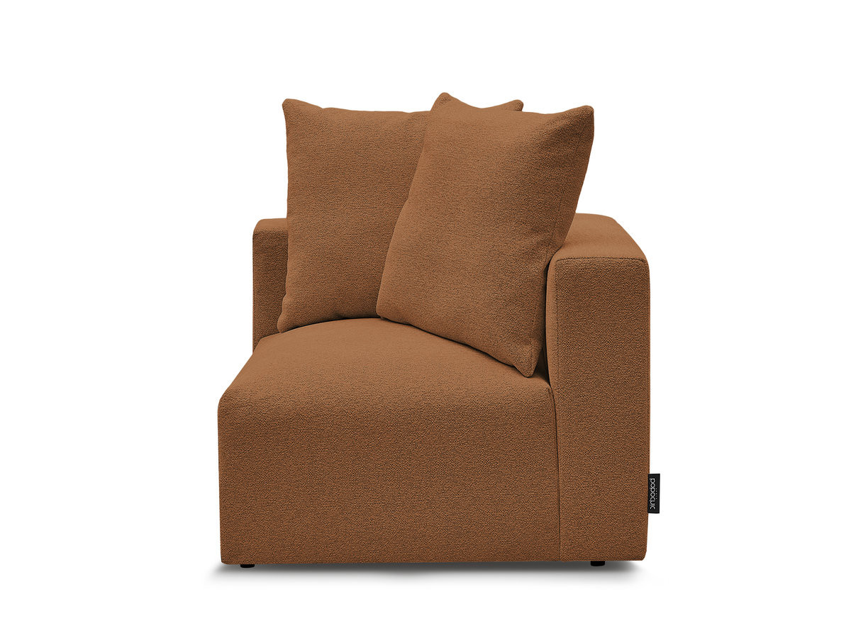 Bobochic Voltaire Eckmodul Melange-Stoff Orange Ecke rechts