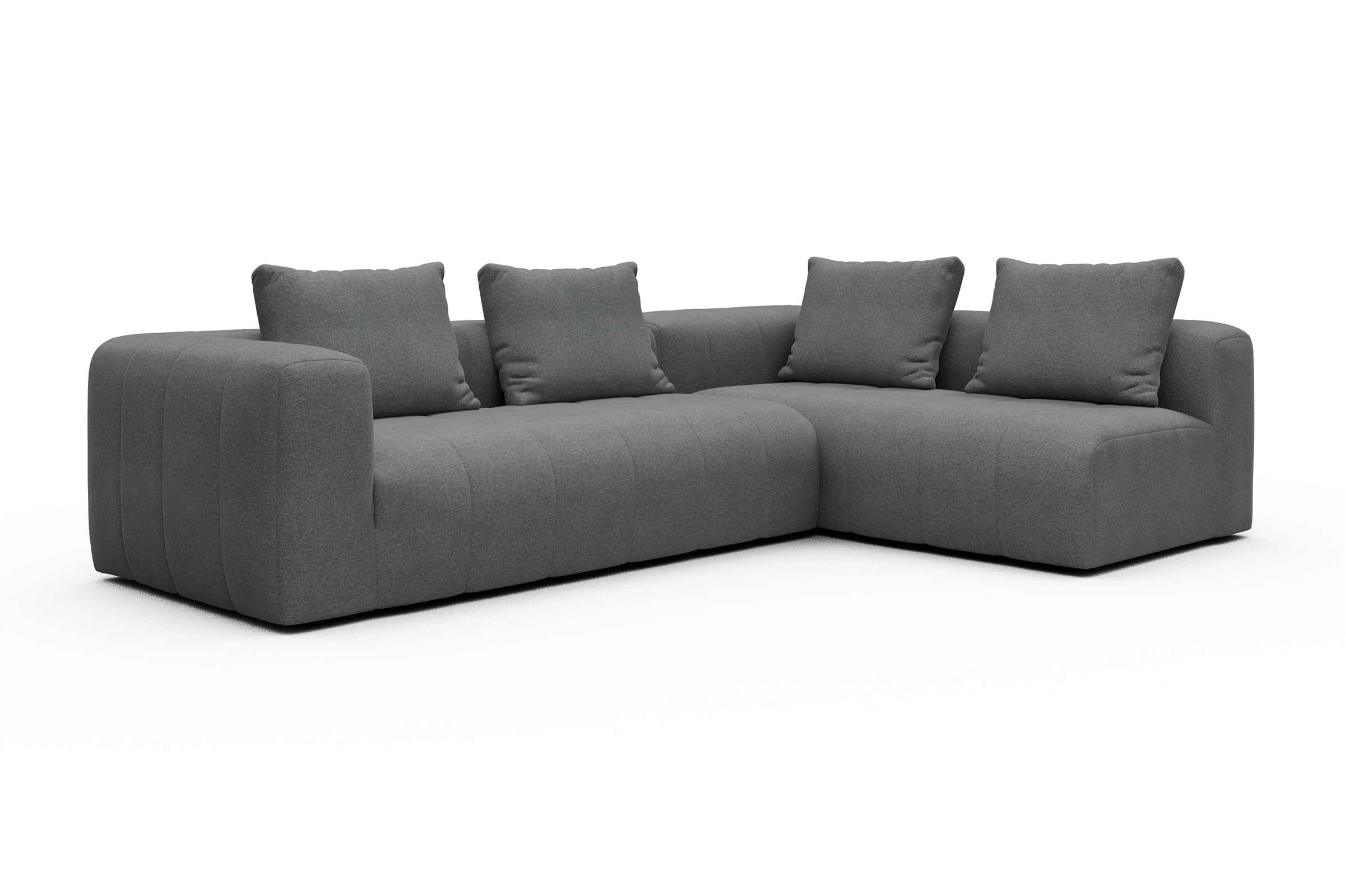 Ecksofa Hugo 2x 2,5-Sitzer Armlehne links Satya-Steel