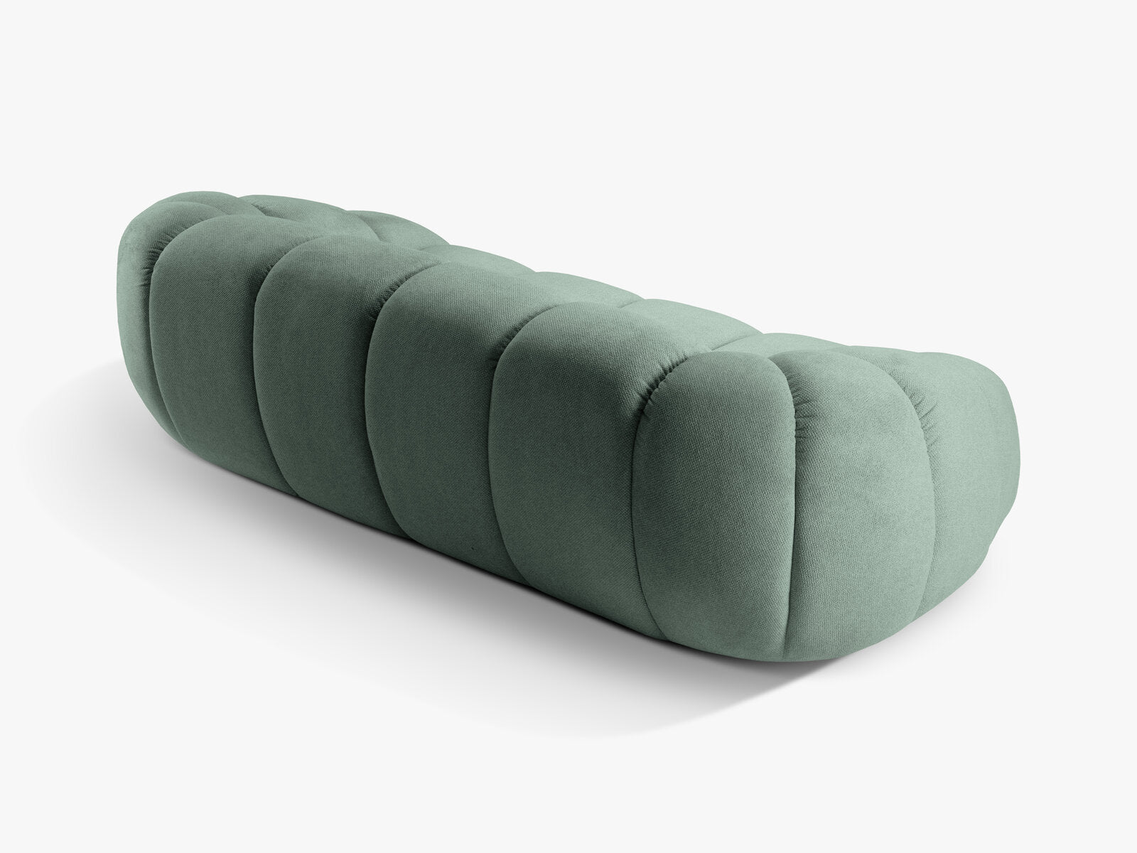 Micadoni Sofa Diana 3-Sitzer Strukturierter Samt Bubble Minze