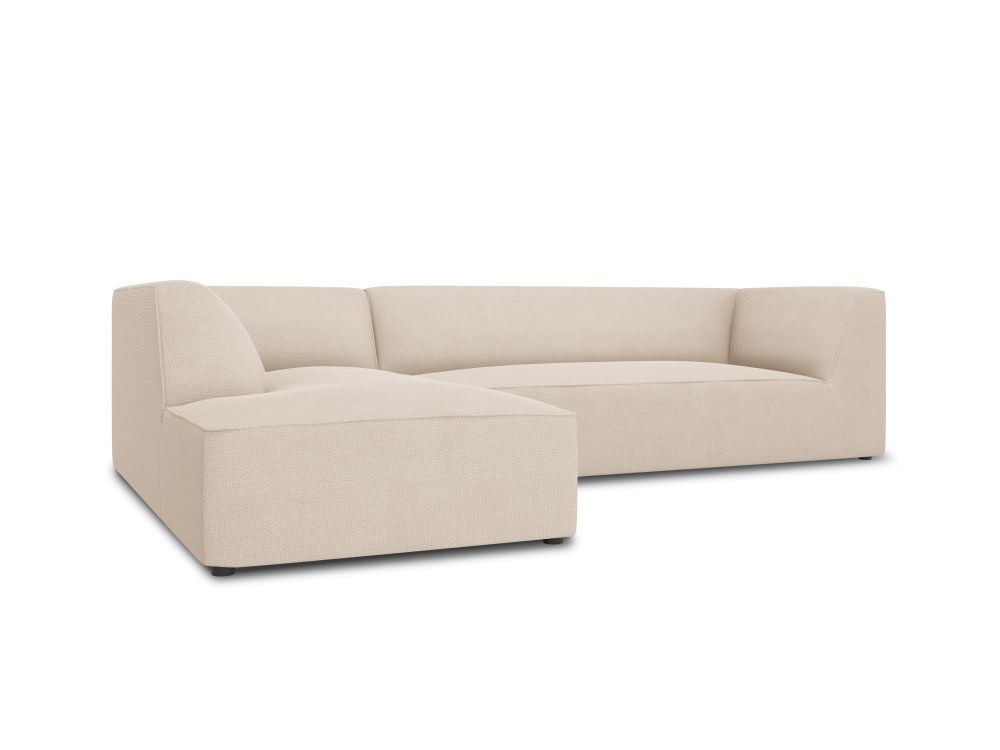 Cosmopolitan Design Ecksofa Siena 4-Sitzer Strukturierter Stoff Ottawa Beige Links