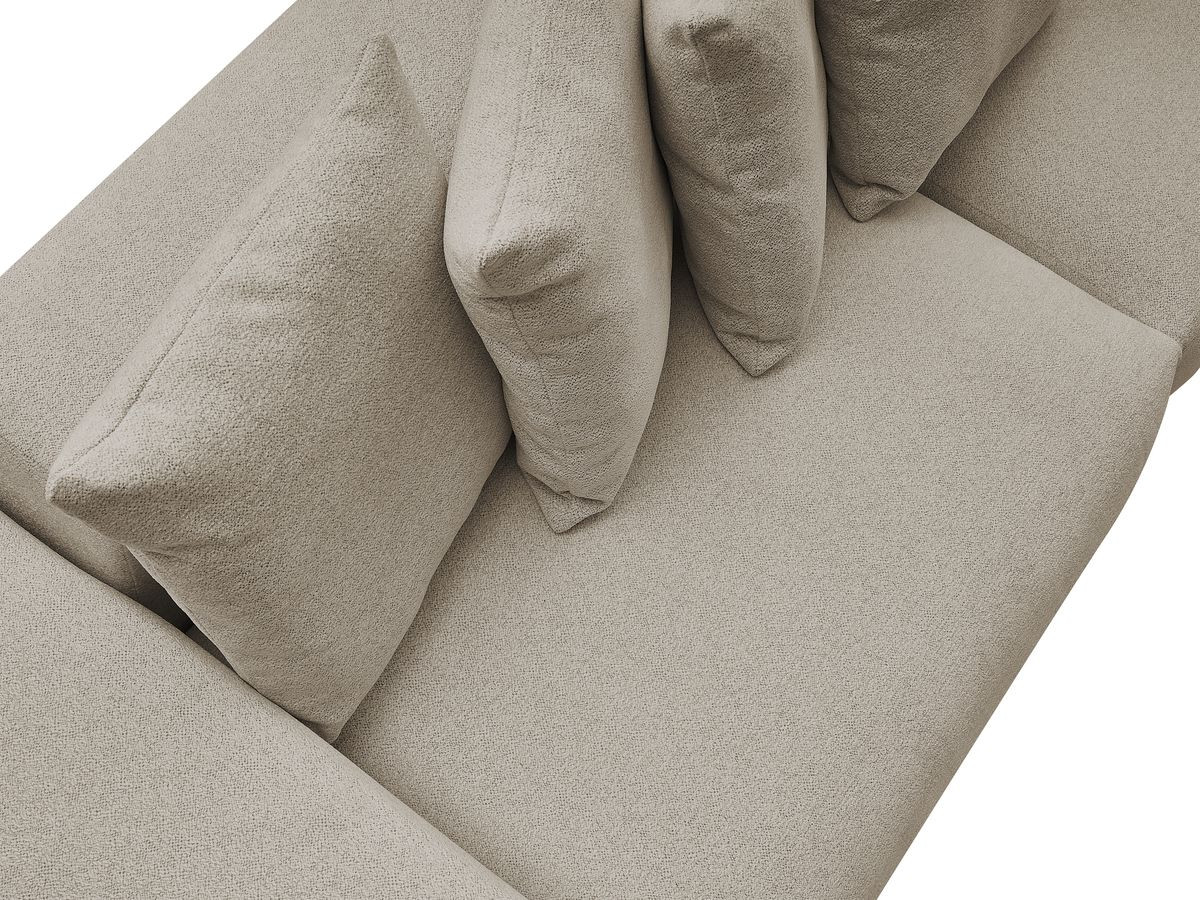 Bobochic Voltaire Sofa 4-Sitzer 320 × 124 cm Melange-Stoff Taupe
