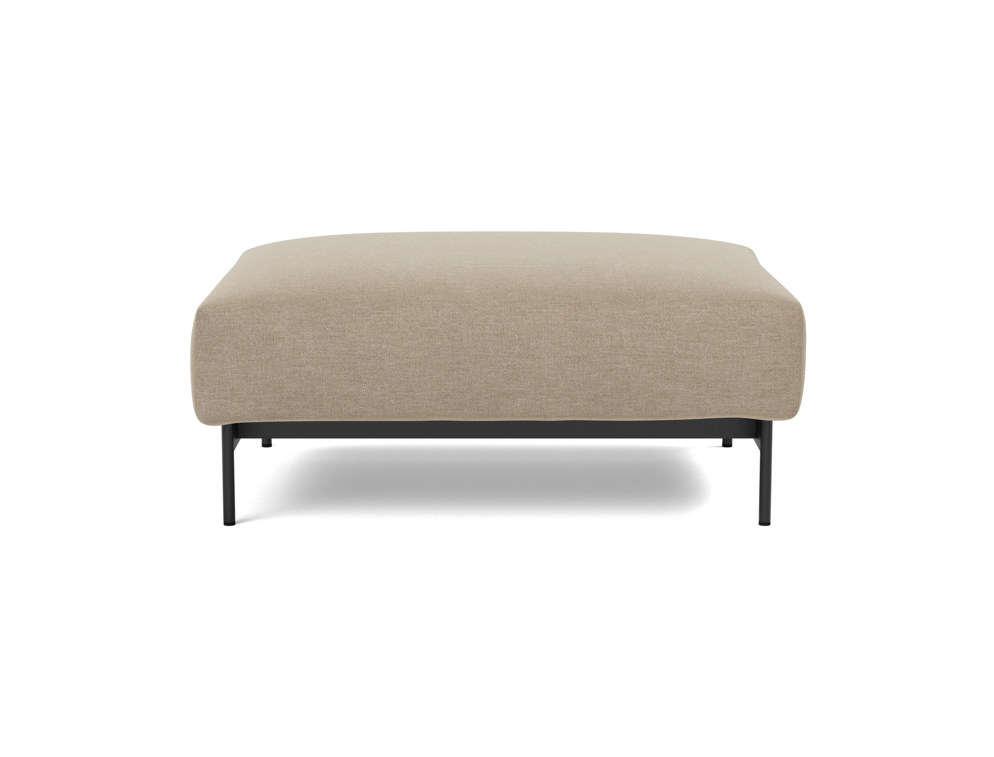 Hocker Malloy Flachgewebe Phobos 587-Mocha Beine Schwarzes Metall