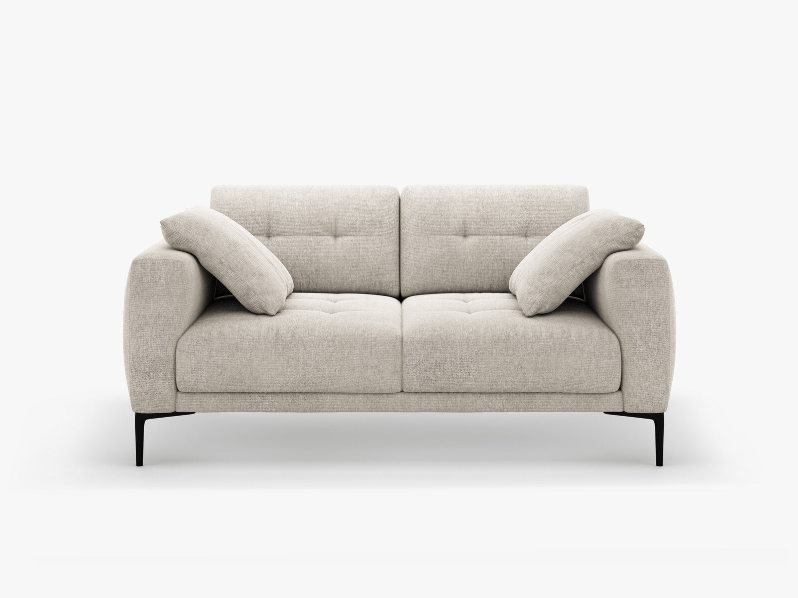 Micadoni Sofa Bemy 2-Sitzer Strukturierter Stoff Beige