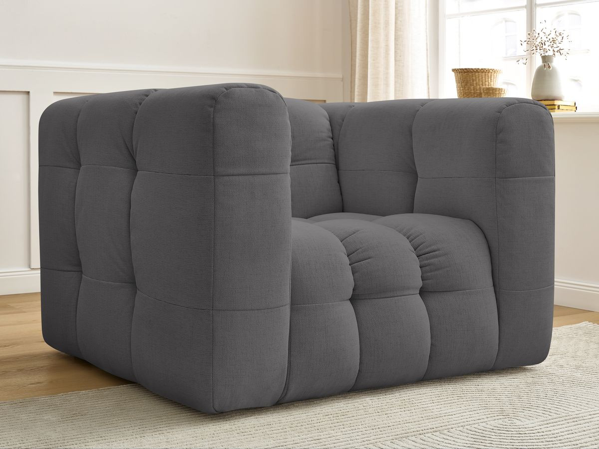Bobochic Ulysse Sessel Stoff Dunkelgrau