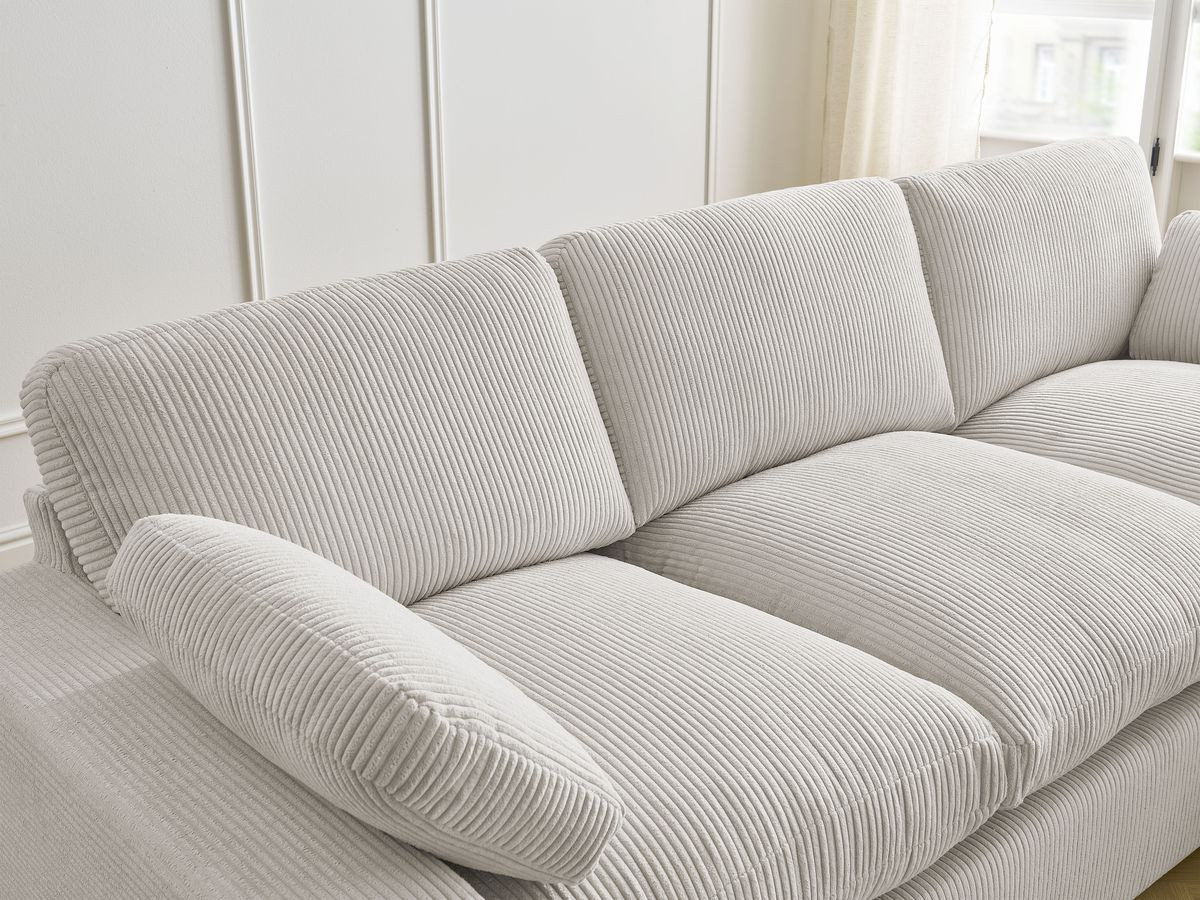 Bobochic Belair Sofa 4-Sitzer Cordsamt Beige