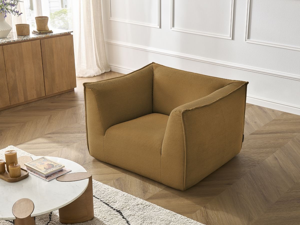 Bobochic Giorgia Sessel Cordsamt Gelb