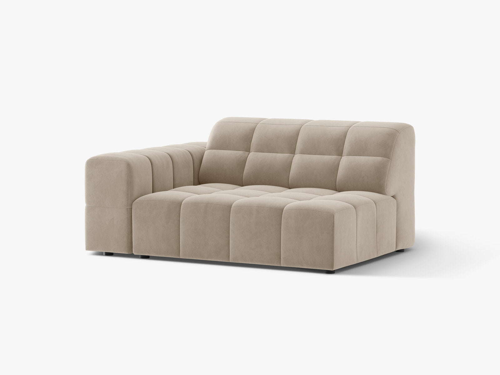 Micadoni Jennifer Sofamodul XL Links Samt Bluvel Dunkelbeige