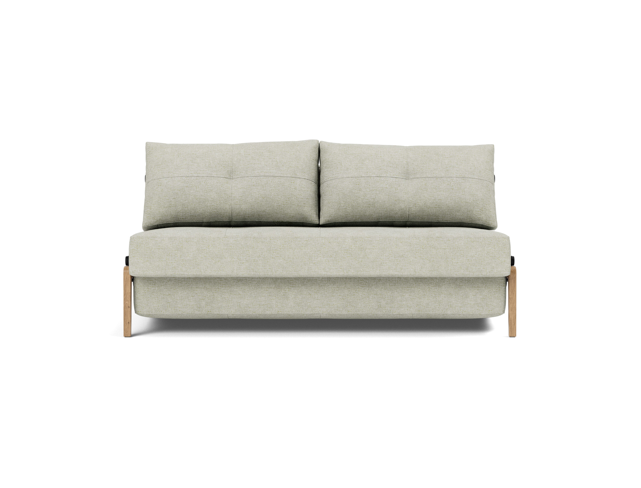 Schlafsofa Cubed 160 Flachgewebe Avella 280-Sand Beine Eiche