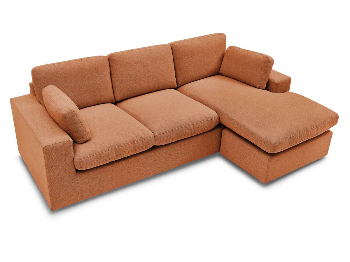 Bobochic Belair Ecksofa 220 × 139 cm Stoff Orange