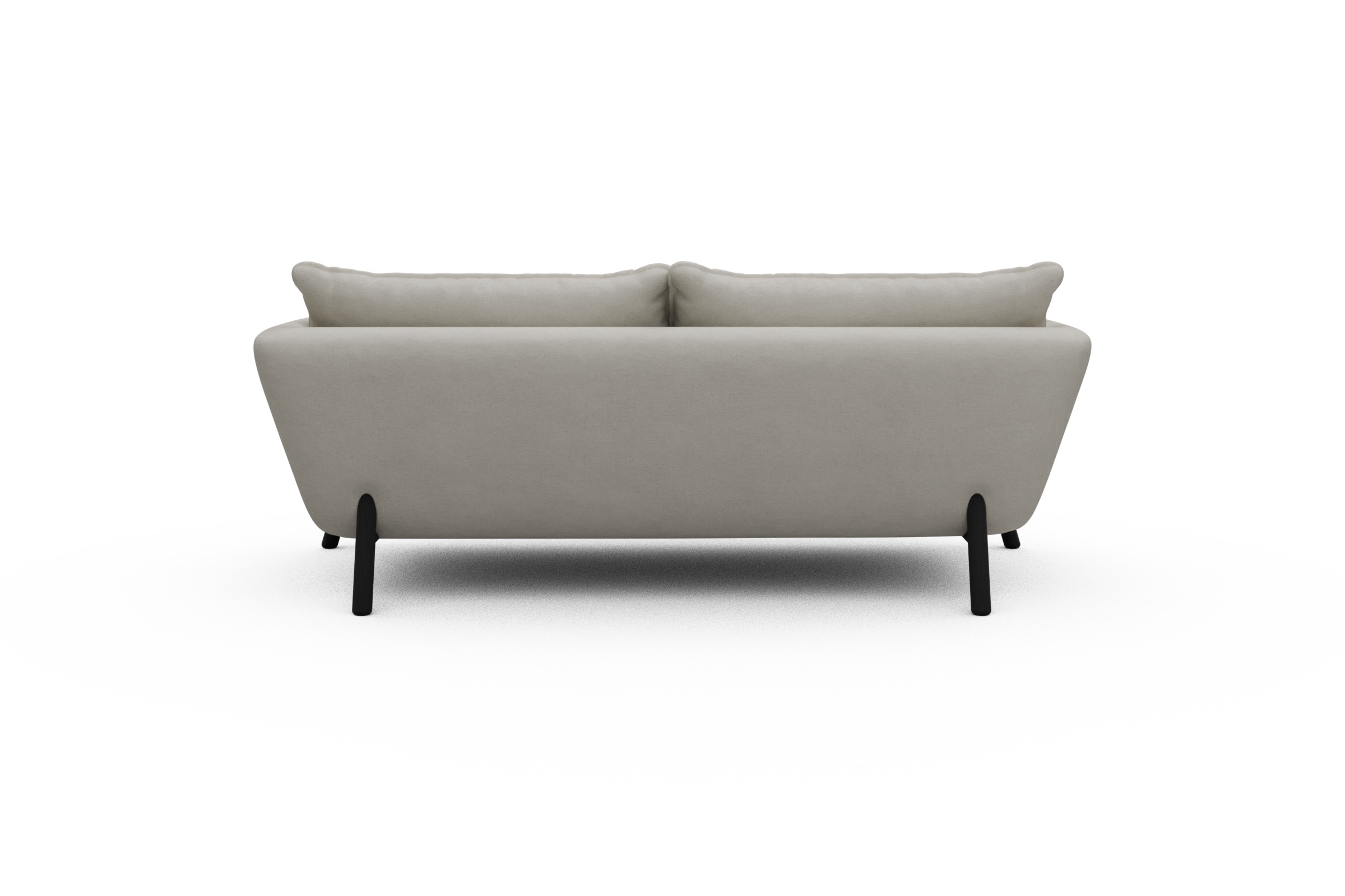 Sofa Emil PREMIUM 2-Sitzer Beinfarbe Eiche Schwarz Denari-Clean-Beige