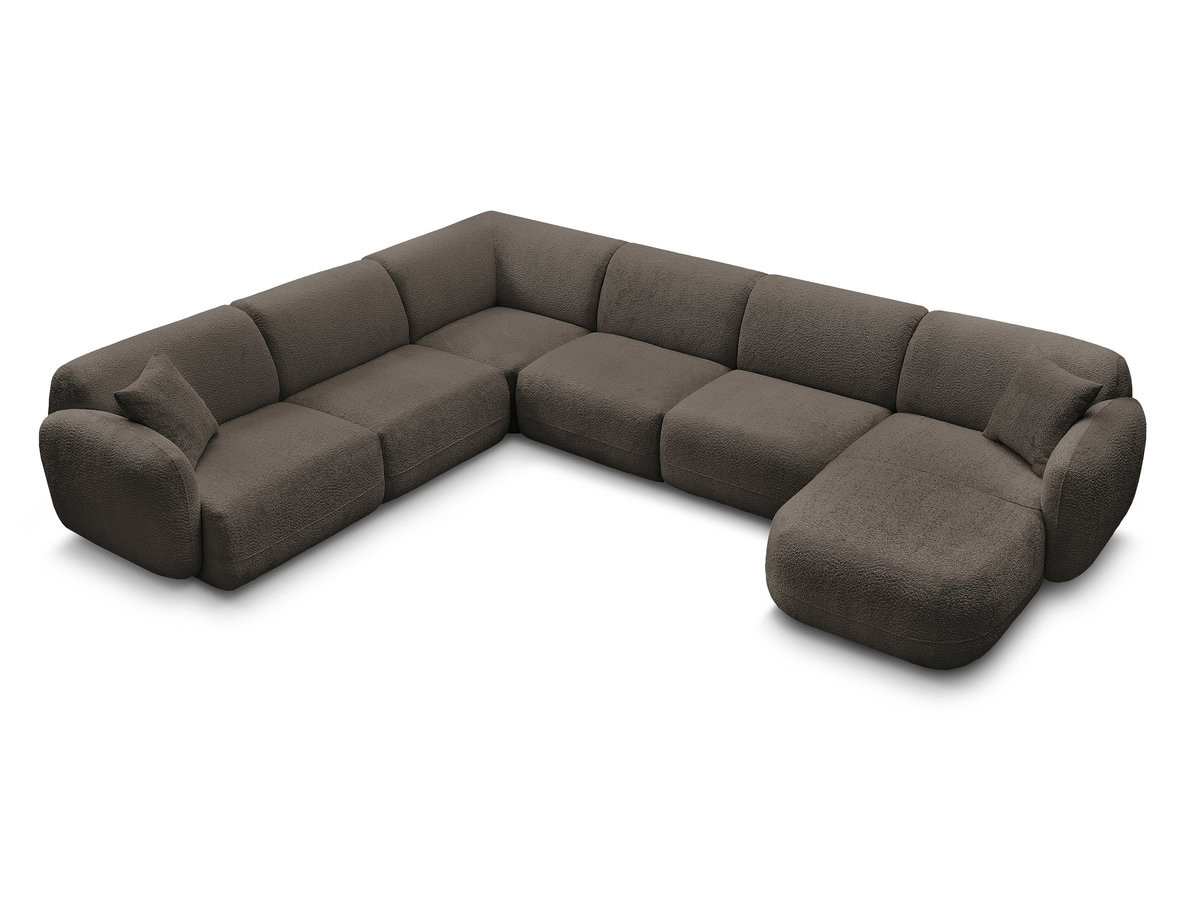 Bobochic Anda Wohnlandschaft Chenille Braun Ecke links