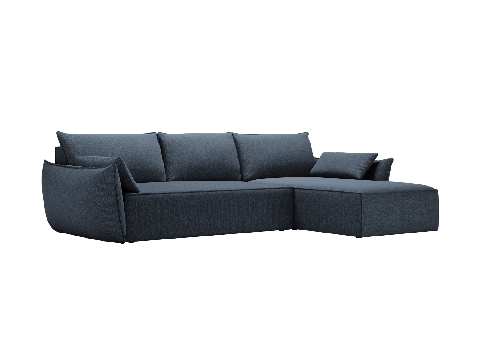 Micadoni Ecksofa Kaelle 4-Sitzer mit Schlaffunktion Links Chenille Hellgrau