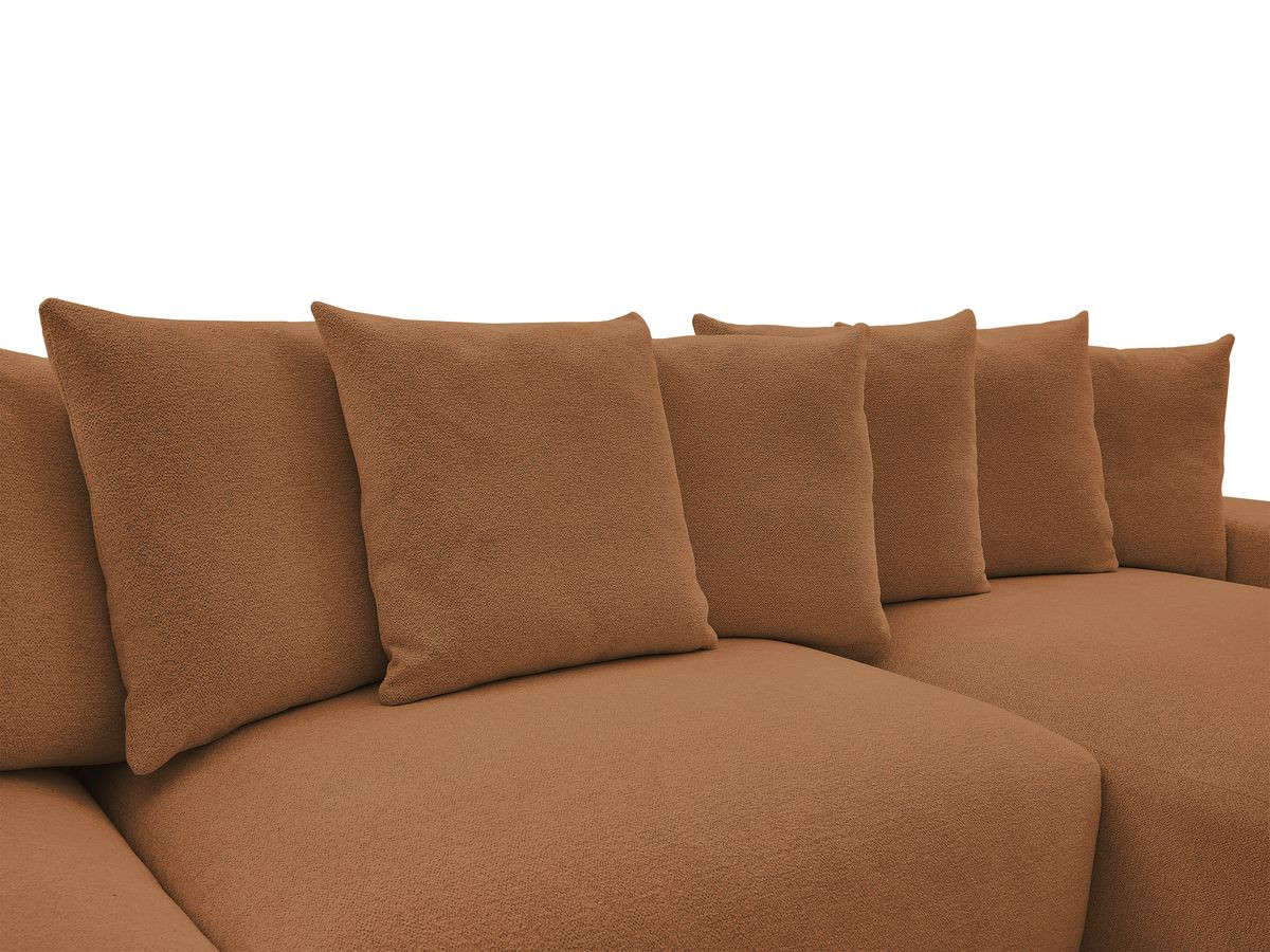 Bobochic Voltaire Wohnlandschaft 420 × 165 cm Melange-Stoff Orange