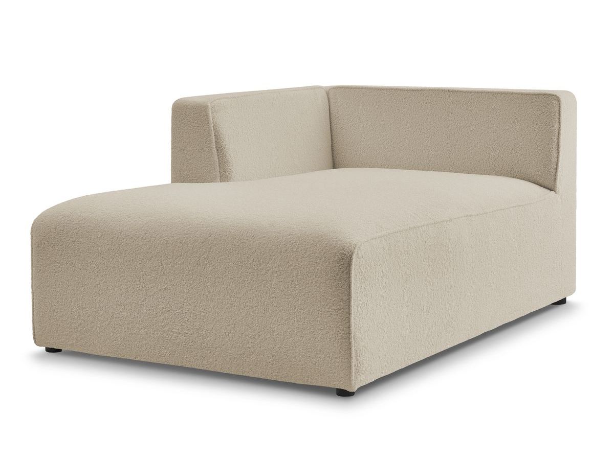 Bobochic Megeve Méridienne-Modul Bouclé-Stoff Beige Ecke links