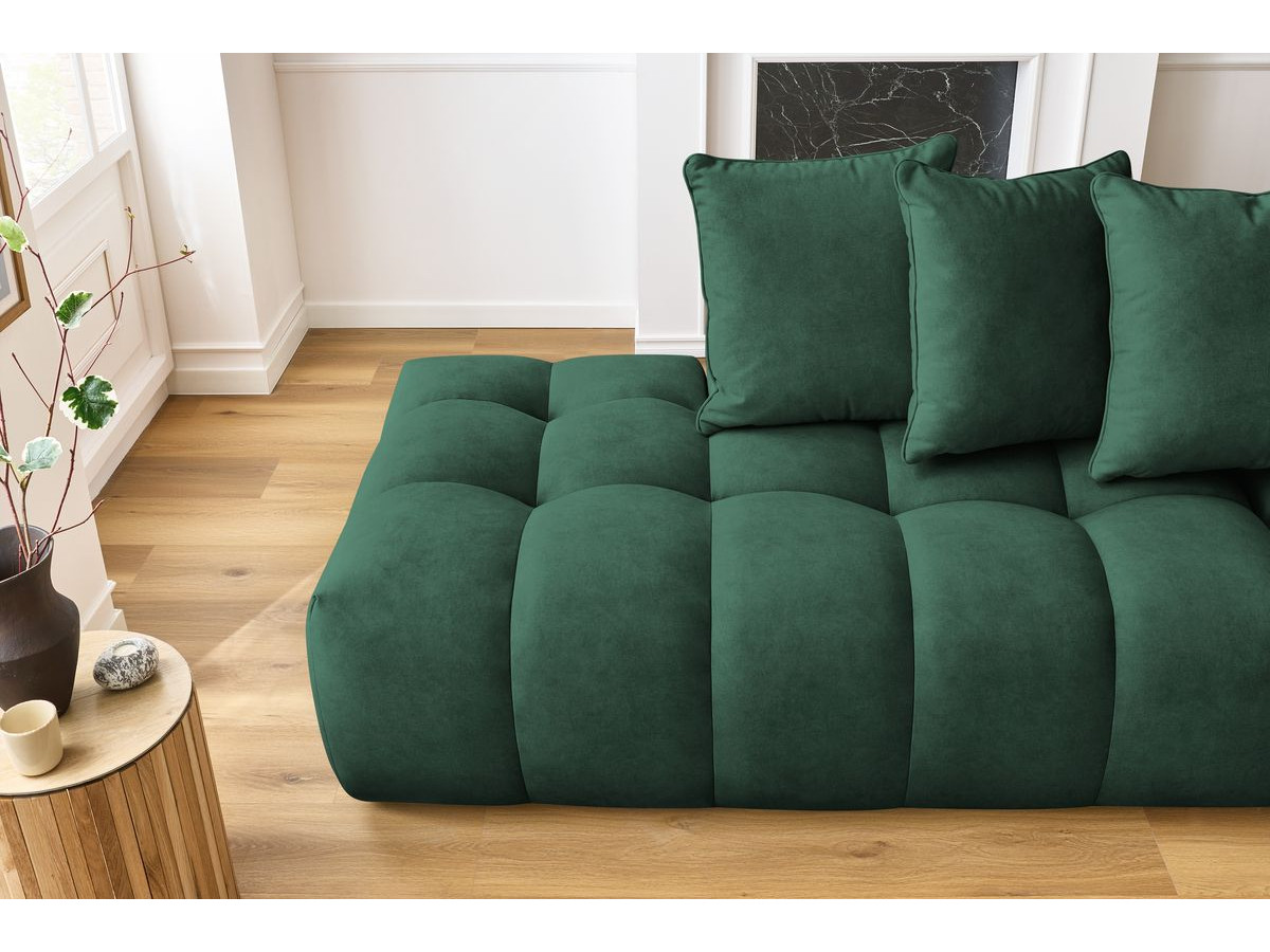 Bobochic Mont-blanc Ecksofa Samt Grün Ecke rechts