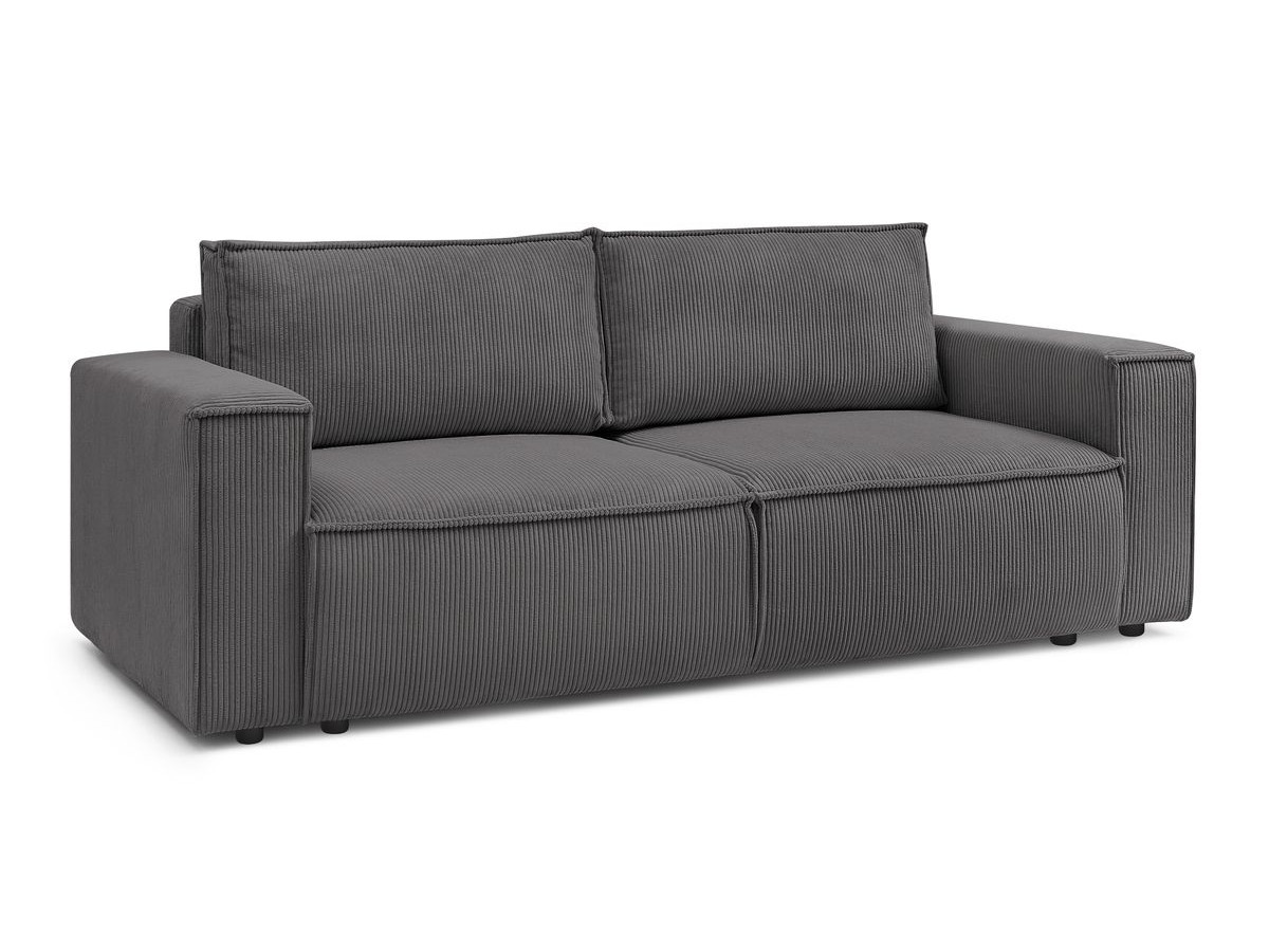 Bobochic Nihad Sofa 3-Sitzer Cordsamt Dunkelgrau