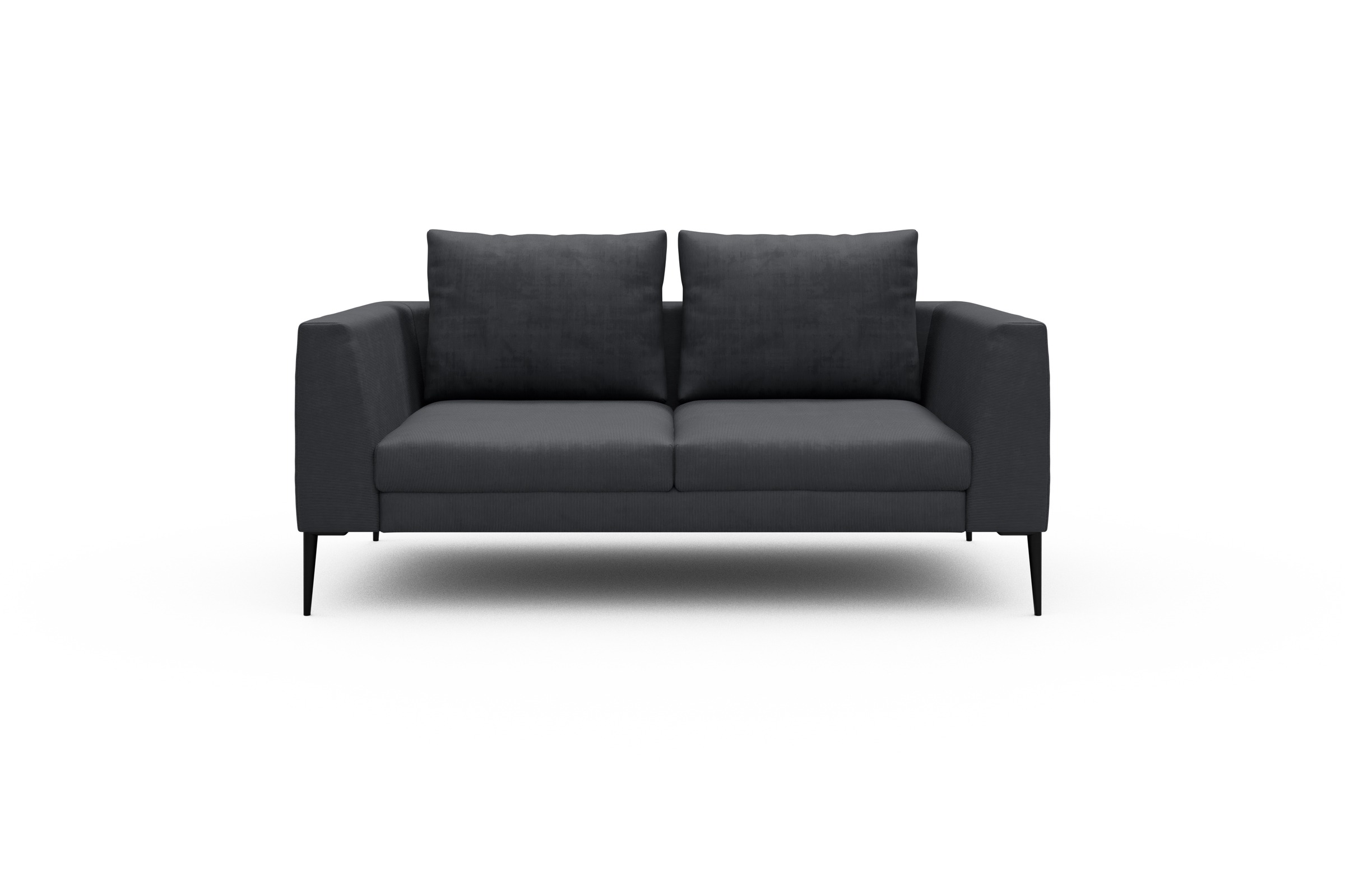 Skandi Home Sofa Paul 2-Sitzer Cordufine-Slate-Grey moebelfaktor