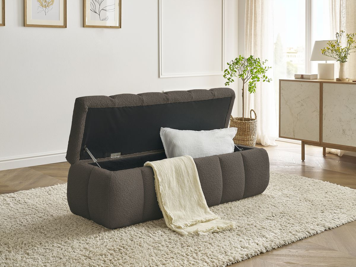 Bobochic Mont-blanc Bettbank Bouclé-Stoff Braun