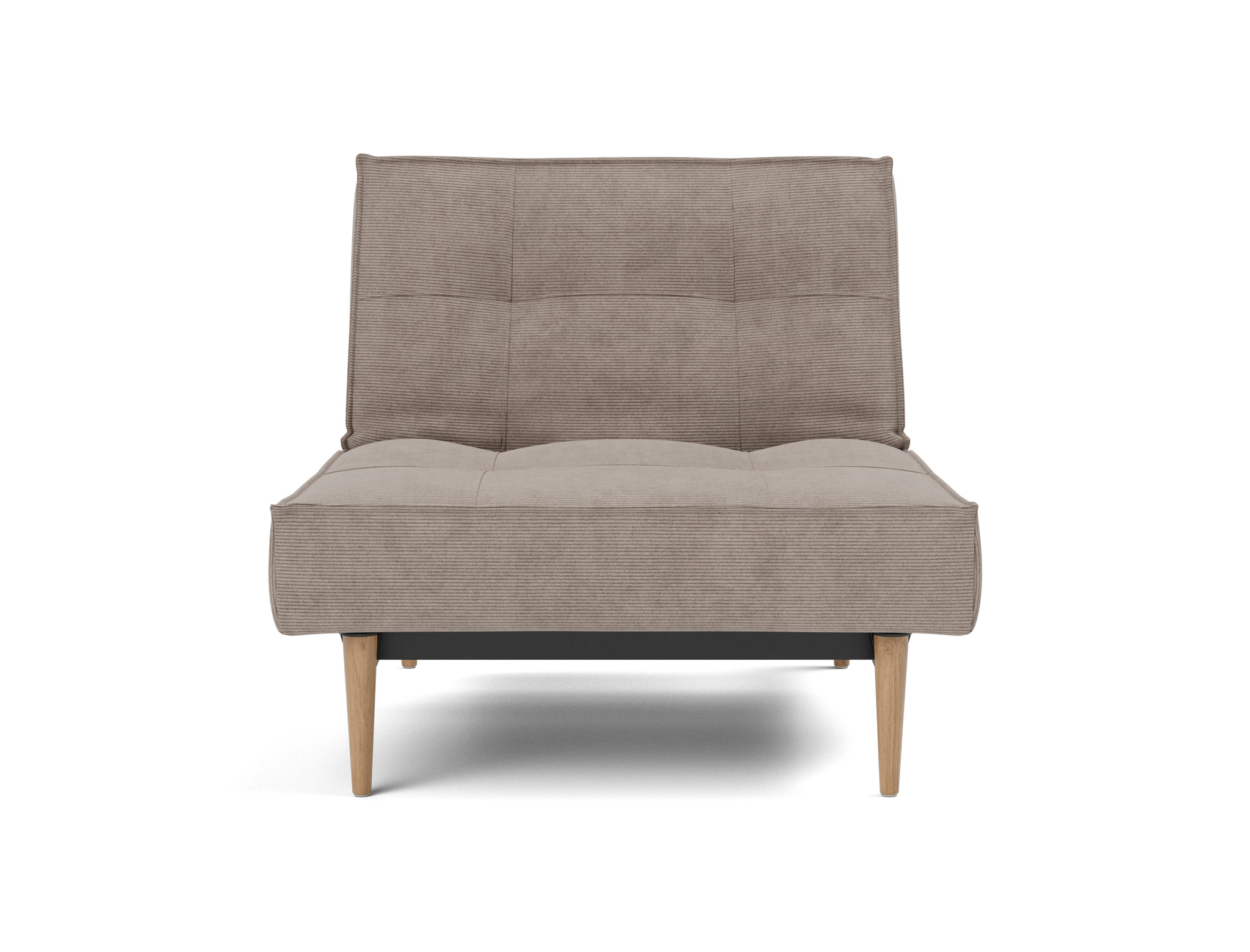 Sessel Splitback Kord Cordufine 318-Beige Beine Styletto Eiche hell