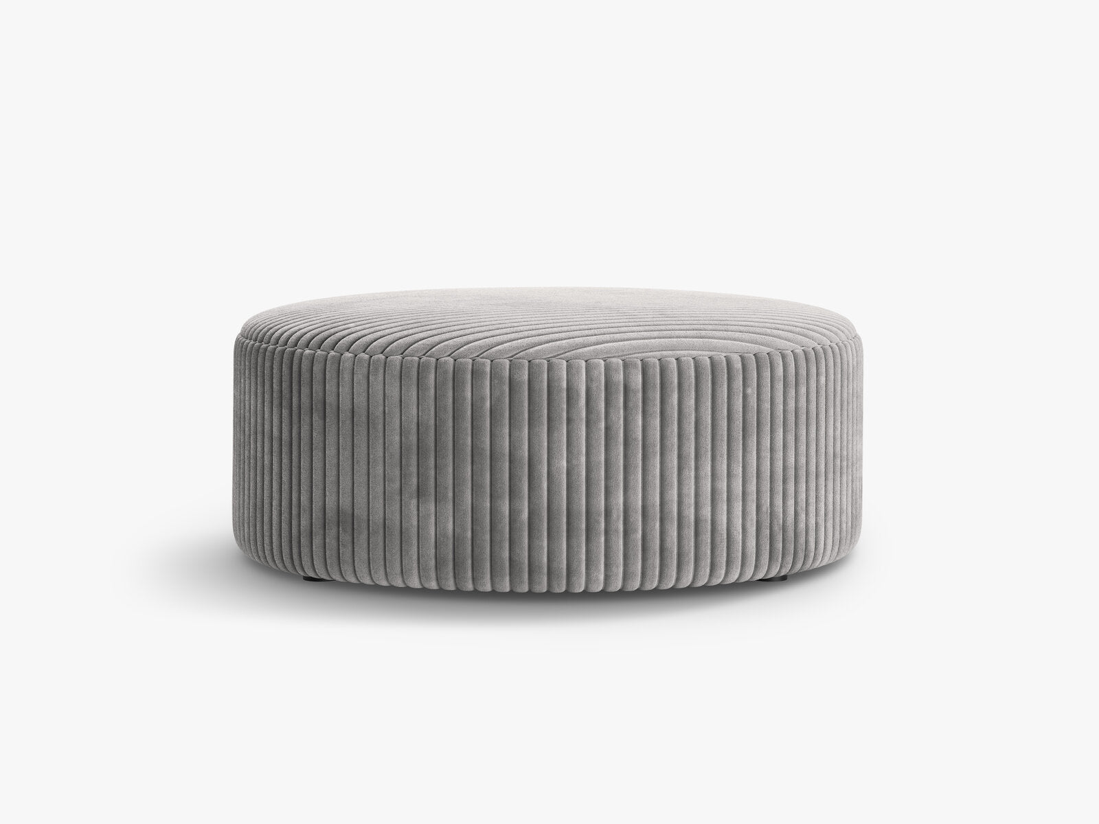 Micadoni Pouf Dia 90cm Kord Tilia Hellgrau