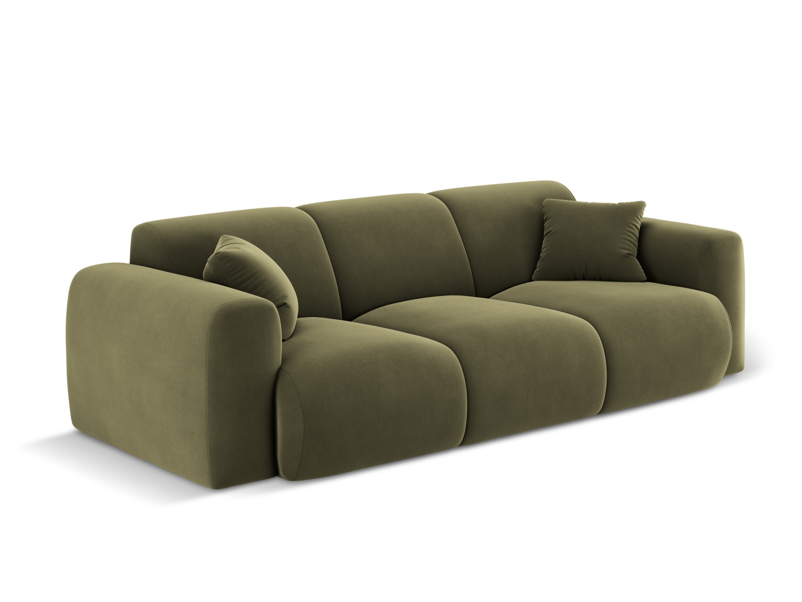 Cosmopolitan Design Sofa Nolio 3-Sitzer Samt Casino Hellgrün