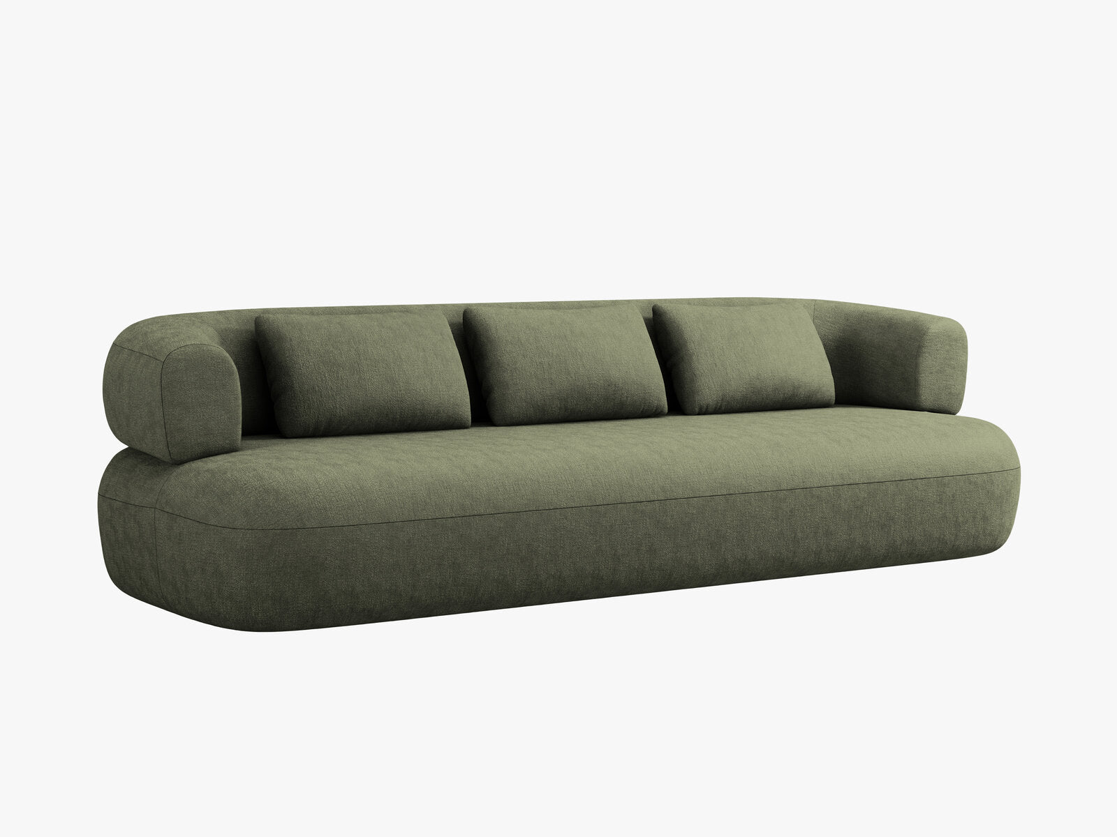Micadoni Sofa Jenny 3-Sitzer Chenille Perfect Harmony Grün