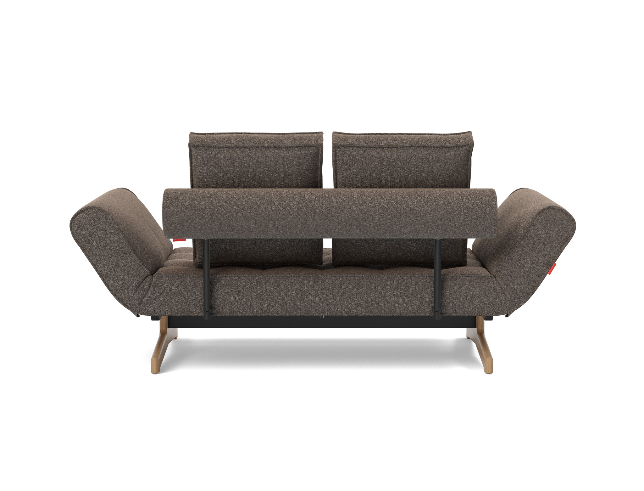 Tagesbett Ghia Boucle Skandi 530-Taupe Beine Eiche