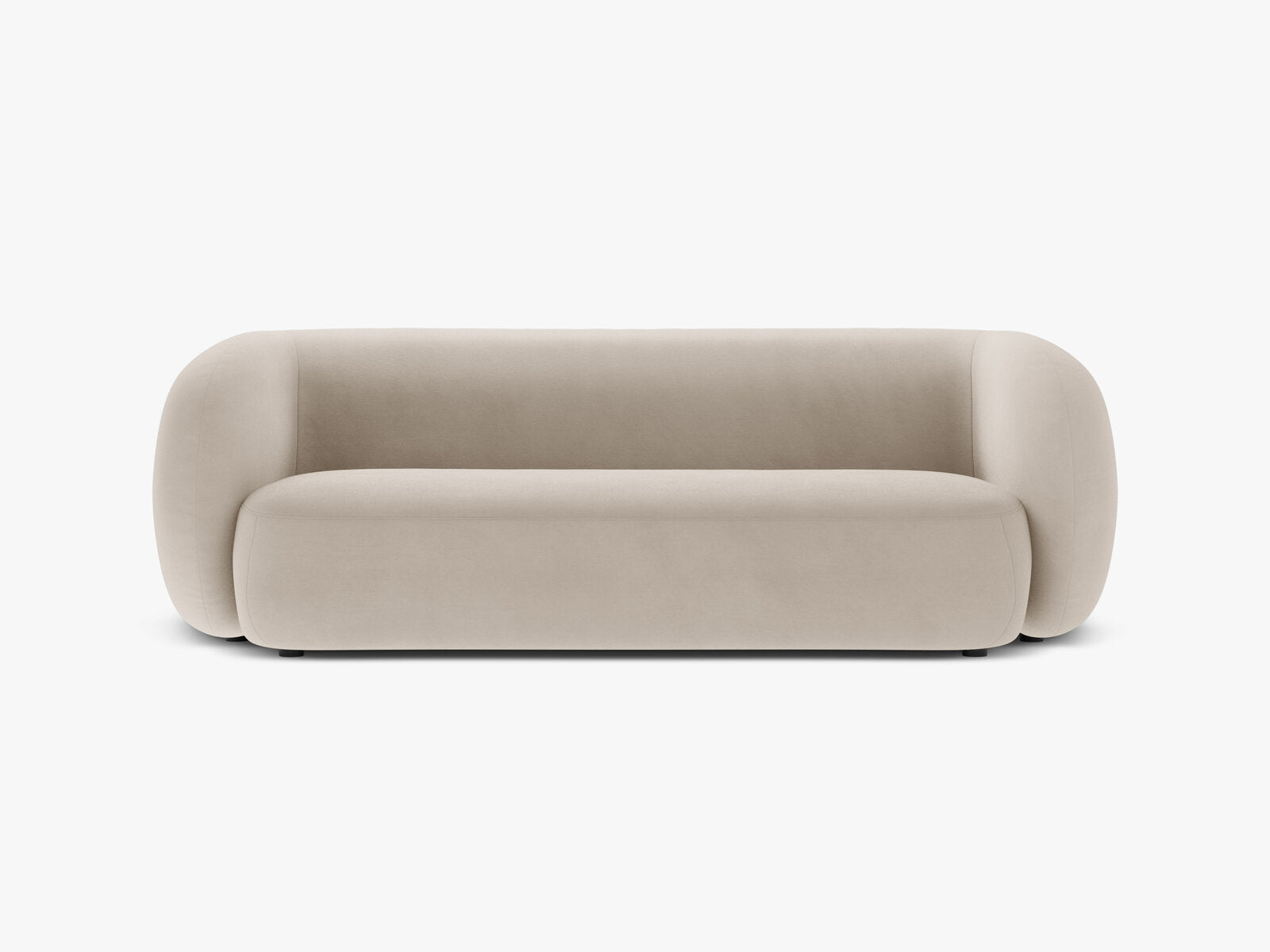 Micadoni Sofa Kate 3-Sitzer Samt Beige