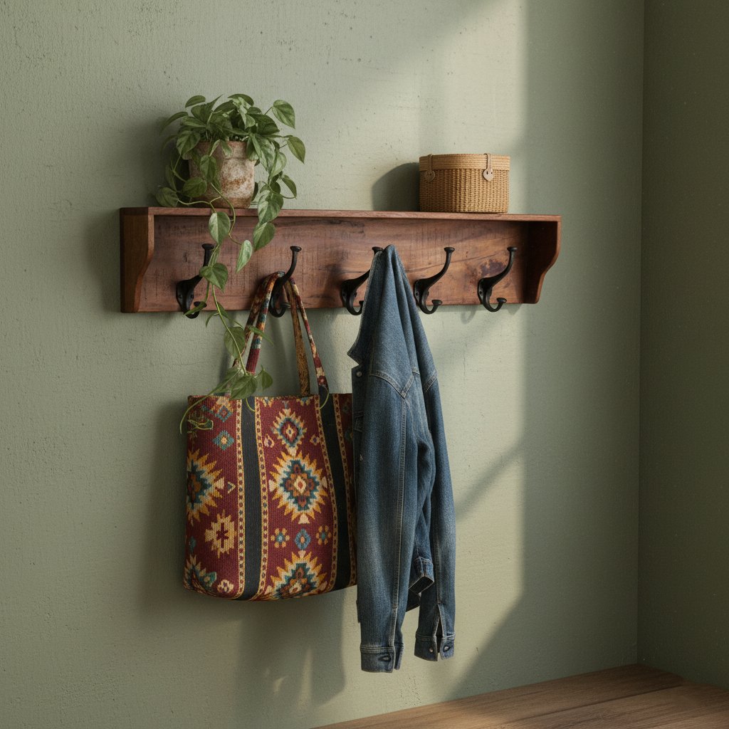 Raw Materials Wandgarderobe Factory Recyclingholz 5 Haken