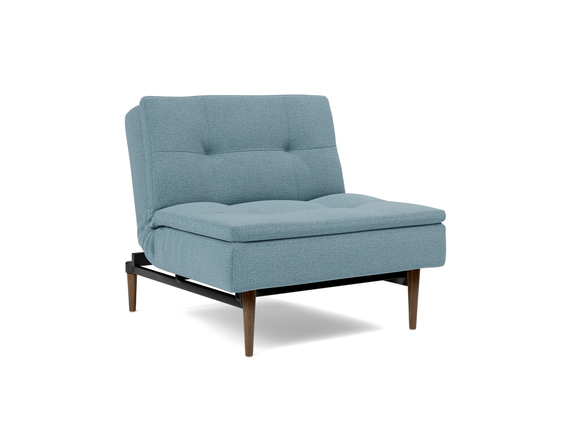 Sessel Dublexo Flachgewebe Mixed Dance 525-Light-Blue Beine Styletto Eiche dunkel
