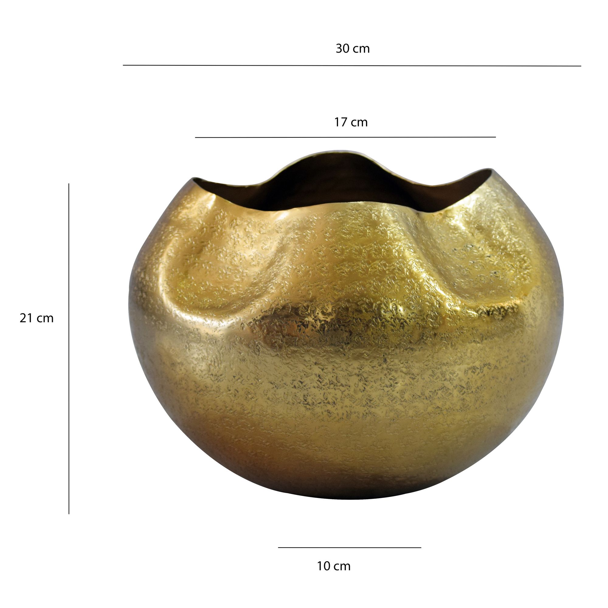 Blumentopf Skanevik Aluminium Gold Ø 30 cm