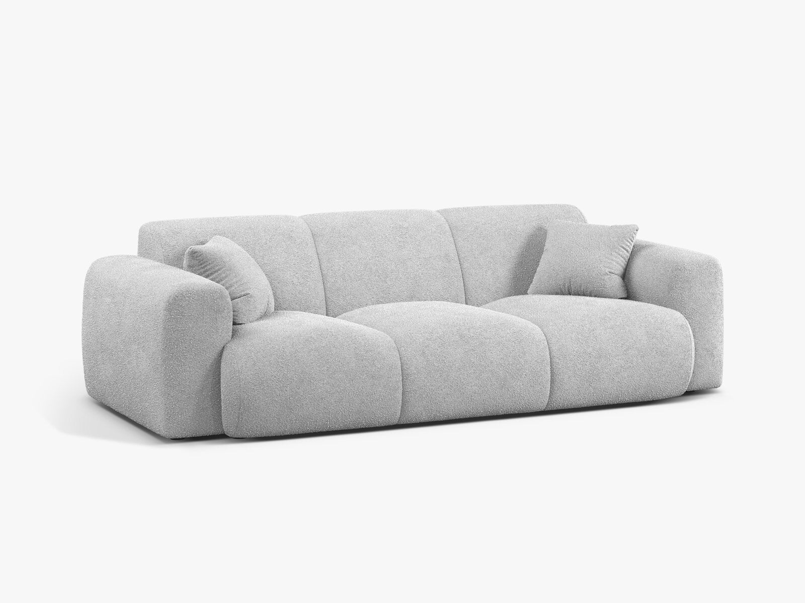 Micadoni Sofa Molino 3-Sitzer Boucle Baloo Hellgrau