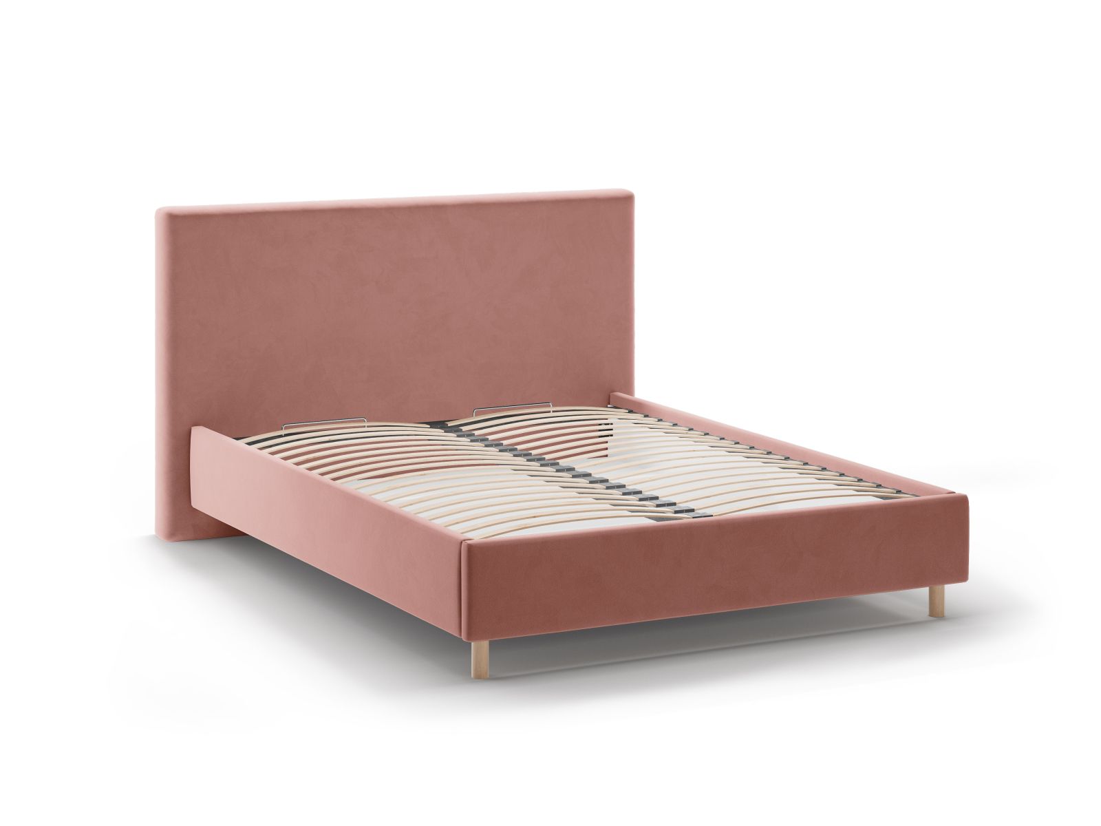 Micadoni Stauraumbett mit Kopfteil Eloise Samt Magic Velvet Rosa 160x200