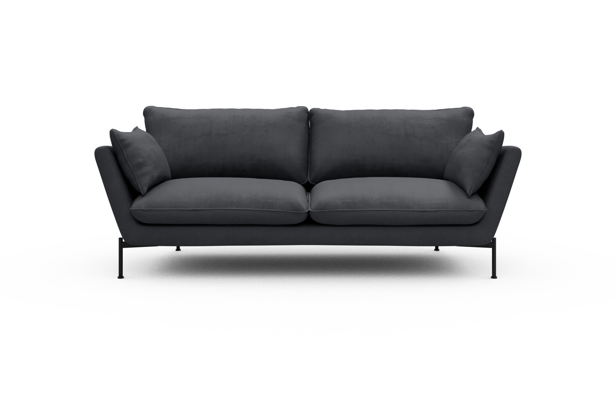 Skandi Home Sofa Anton 3-Sitzer Cordufine-Slate-Grey moebelfaktor