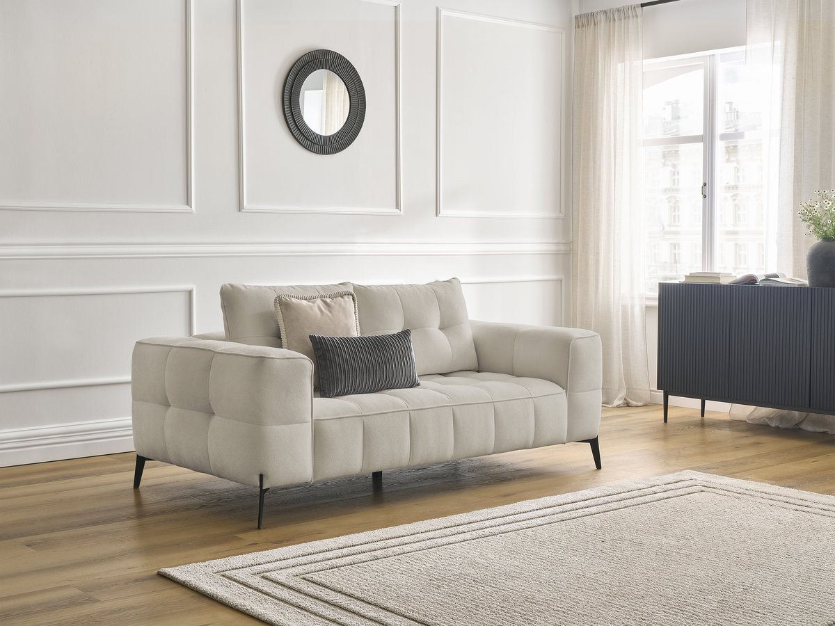 Bobochic Anis Sofa 2-Sitzer Strukturstoff Beige