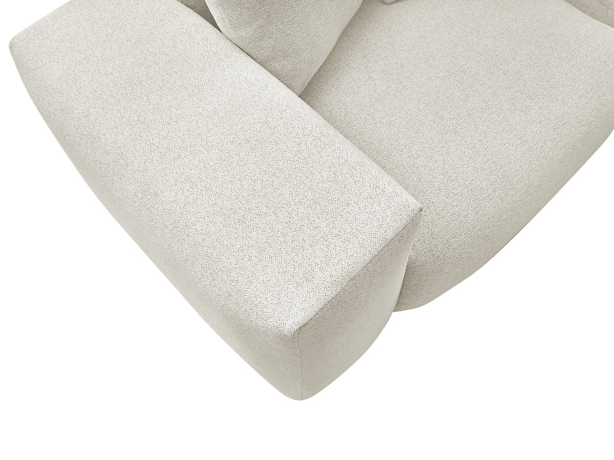 Bobochic Voltaire Sofa 3-Sitzer 248 × 100 cm Melange-Stoff Weiß