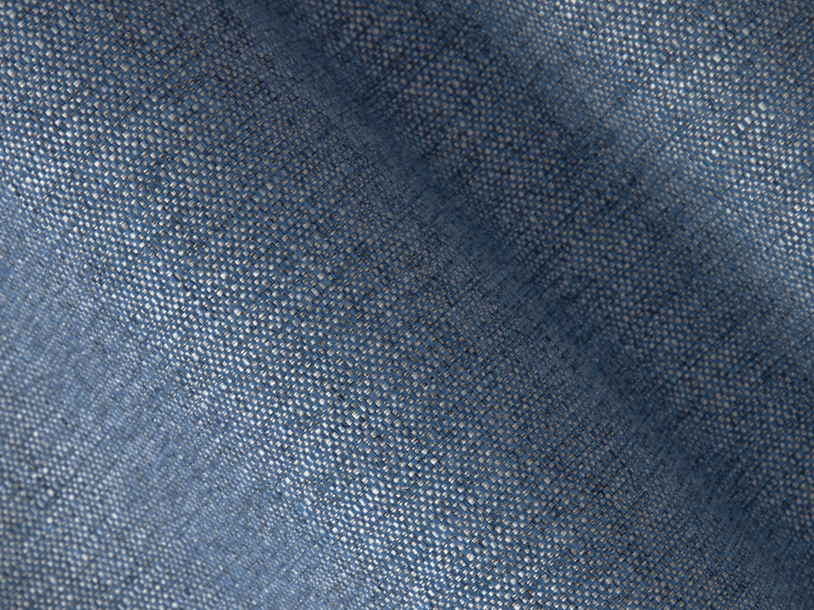 Micadoni modulares Sofa Pola 3-Sitzer Strukturierter Stoff Babel Dunkelblau