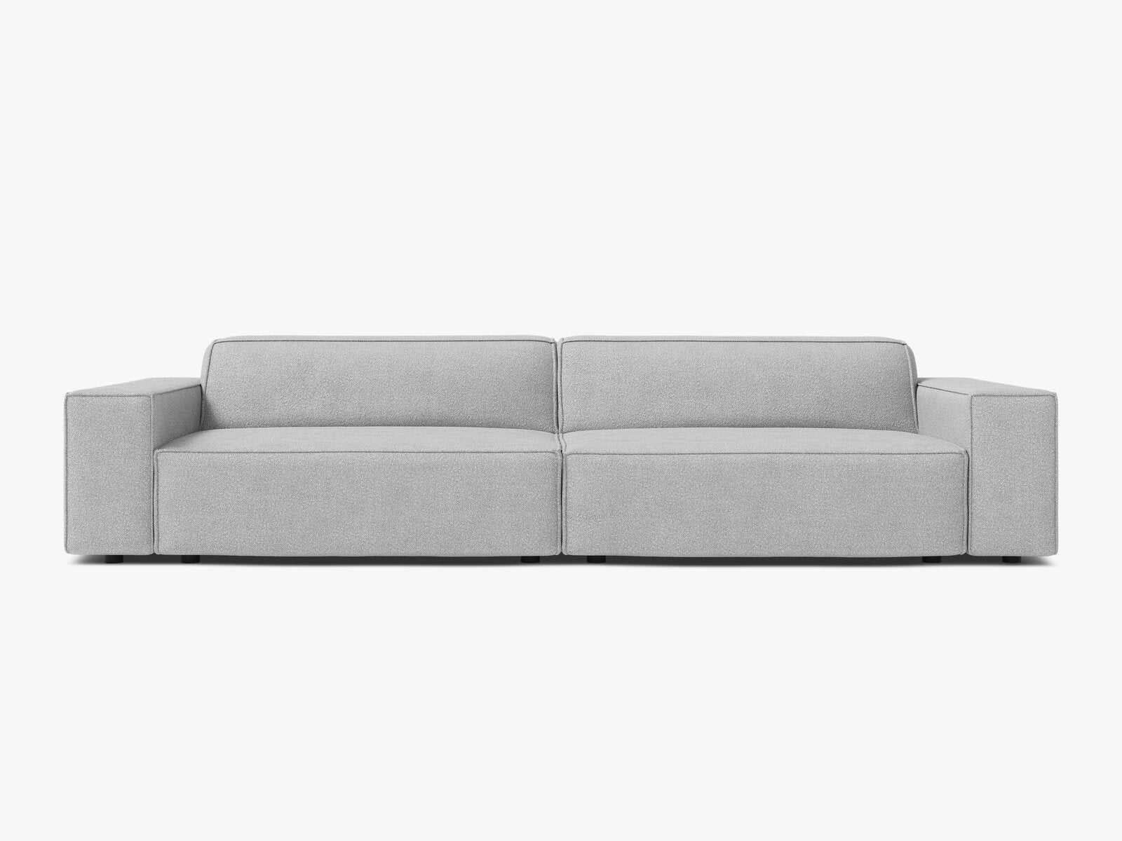Micadoni Sofa Jodie 4-Sitzer Boucle Baloo Hellgrau