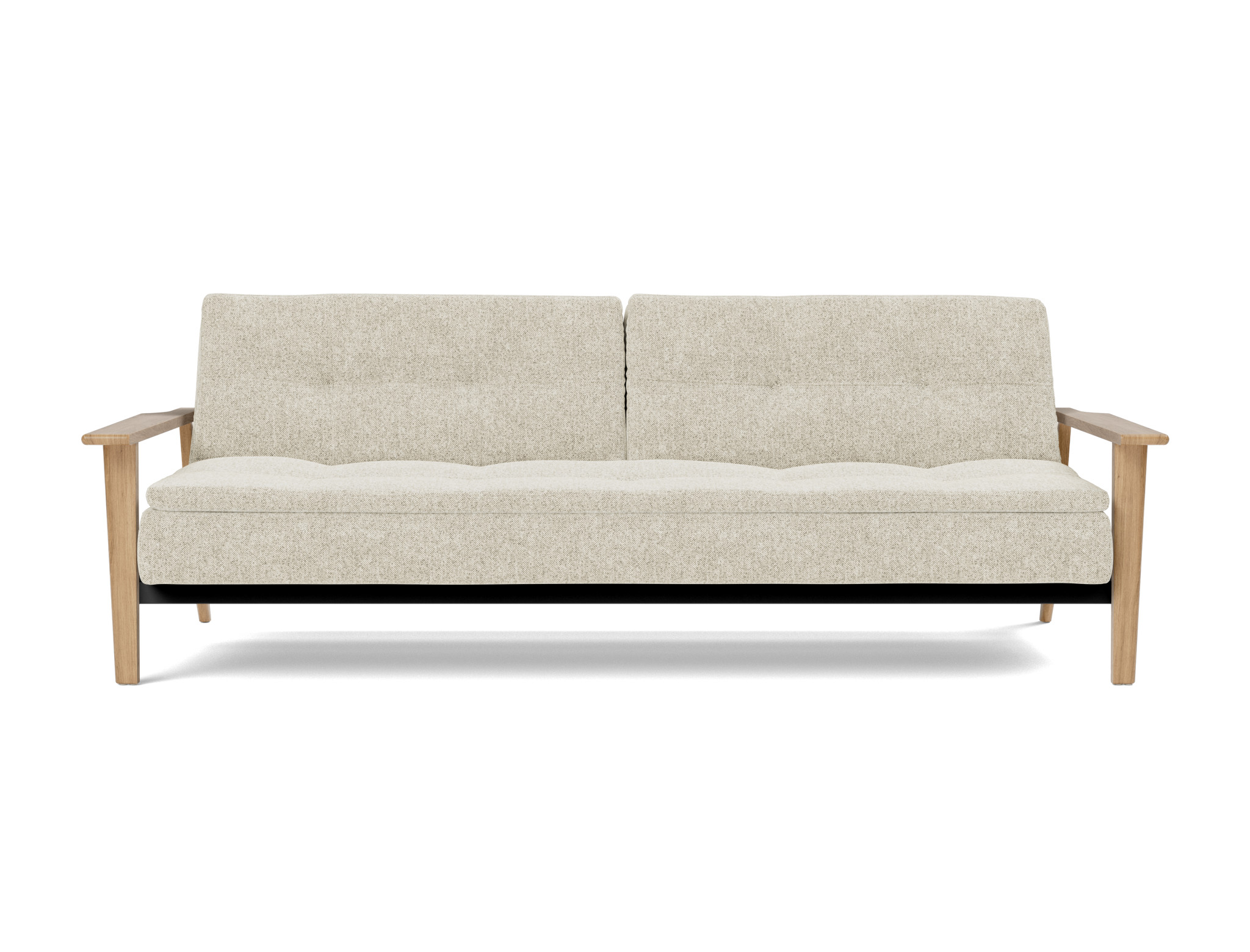 Schlafsofa Dublexo Frej Strukturierter Stoff Taura 357-Off-White