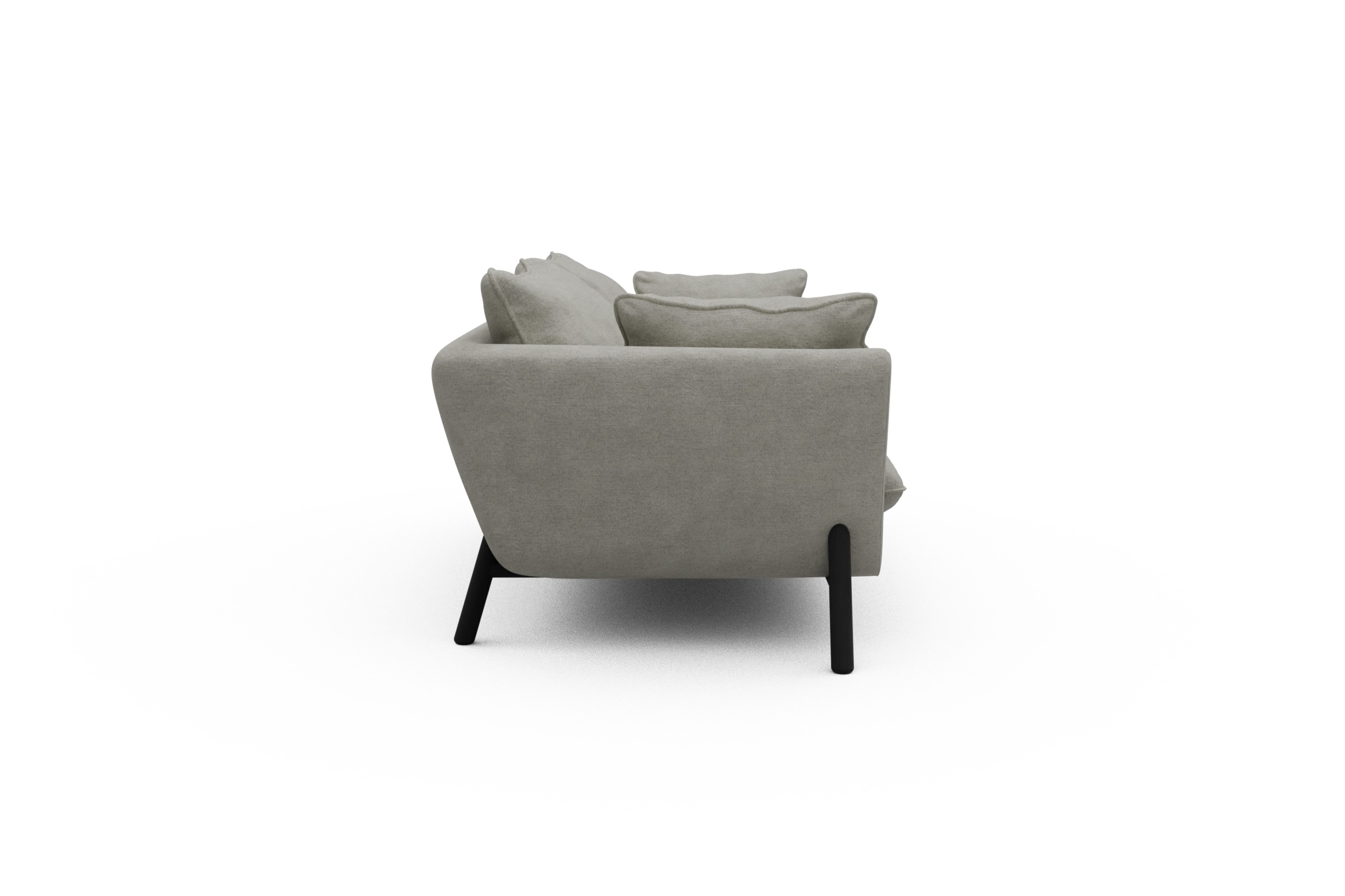 Sofa Emil PREMIUM 2-Sitzer Beinfarbe Eiche Schwarz Carreno-Moon-Stone-White