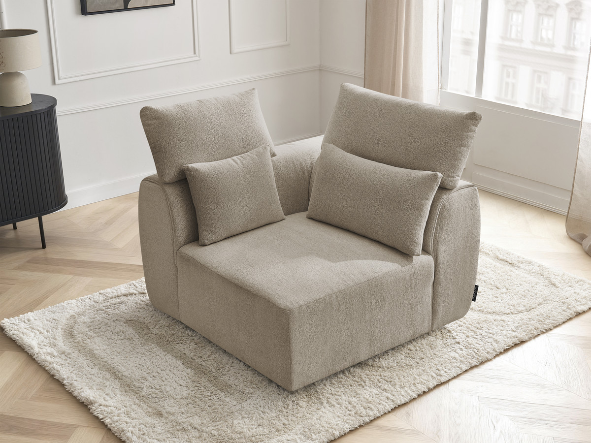 Bobochic Jana Eckmodul Melange-Stoff Taupe
