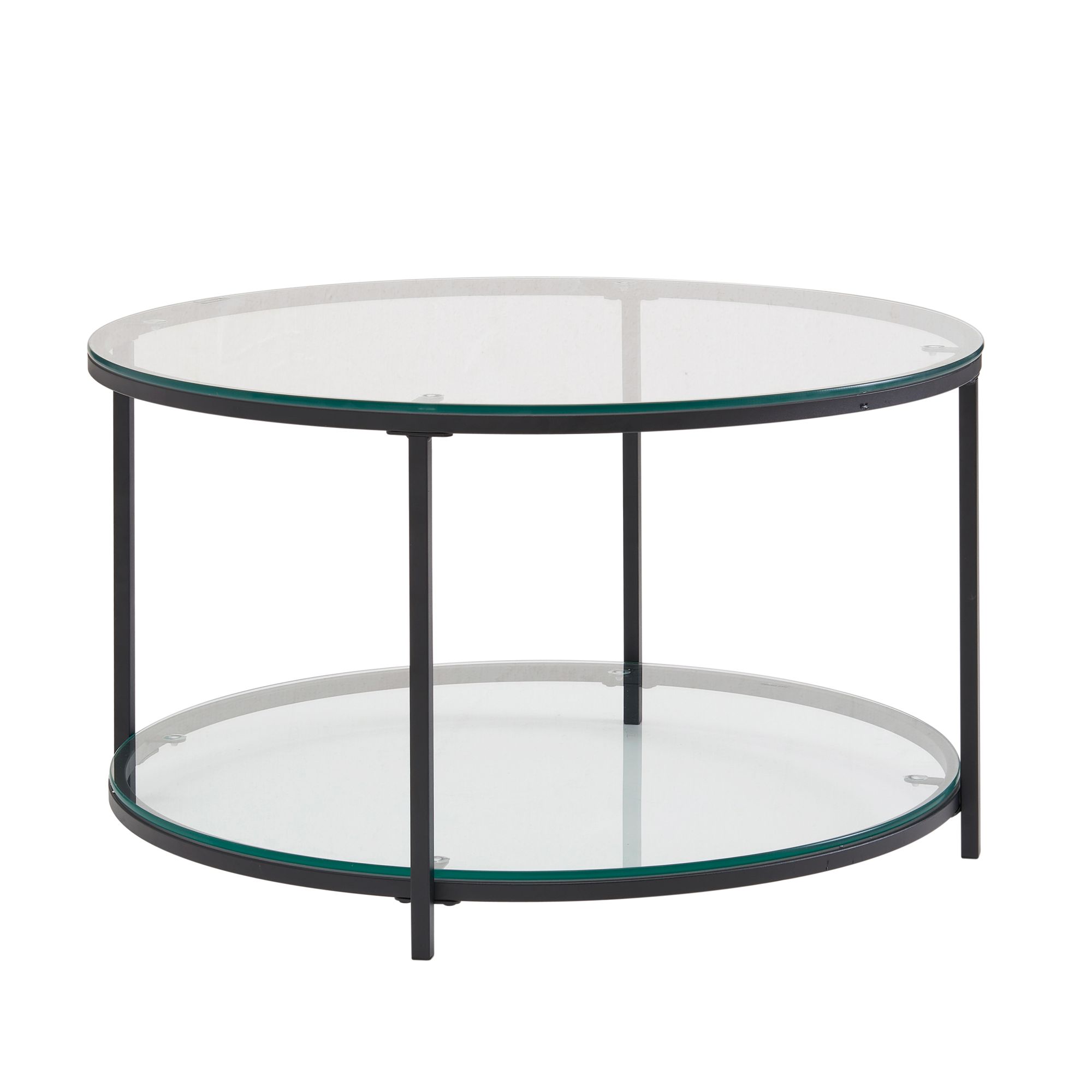 Couchtisch Sudavik Glas Schwarz Ø 80 cm