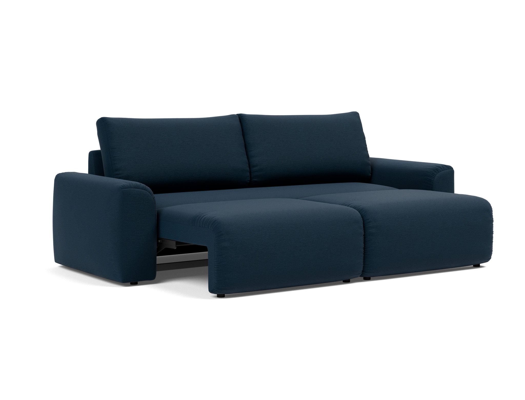 Schlafsofa Norum mit Chunky-Armlehnen Flachgewebe Mixed Dance 528-Blue
