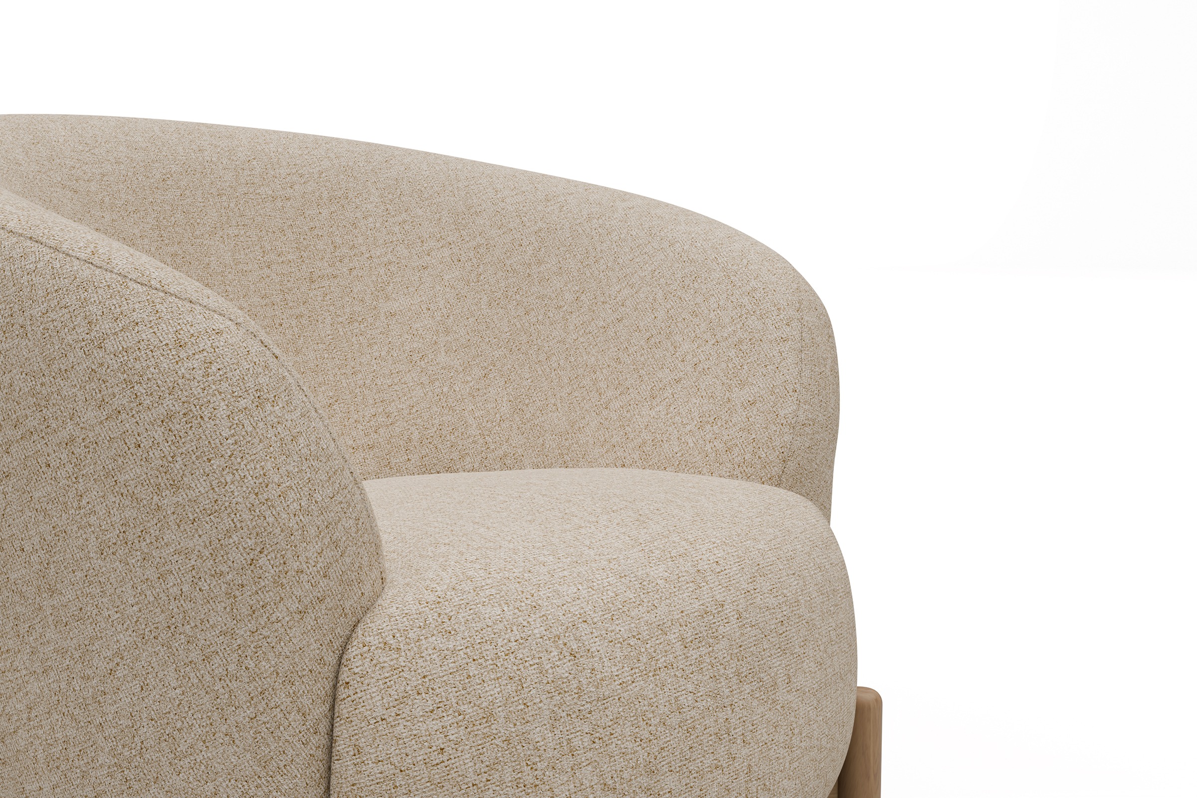 Sessel Ronda Holzbeine Eiche Natur Casone-Natural-Beige